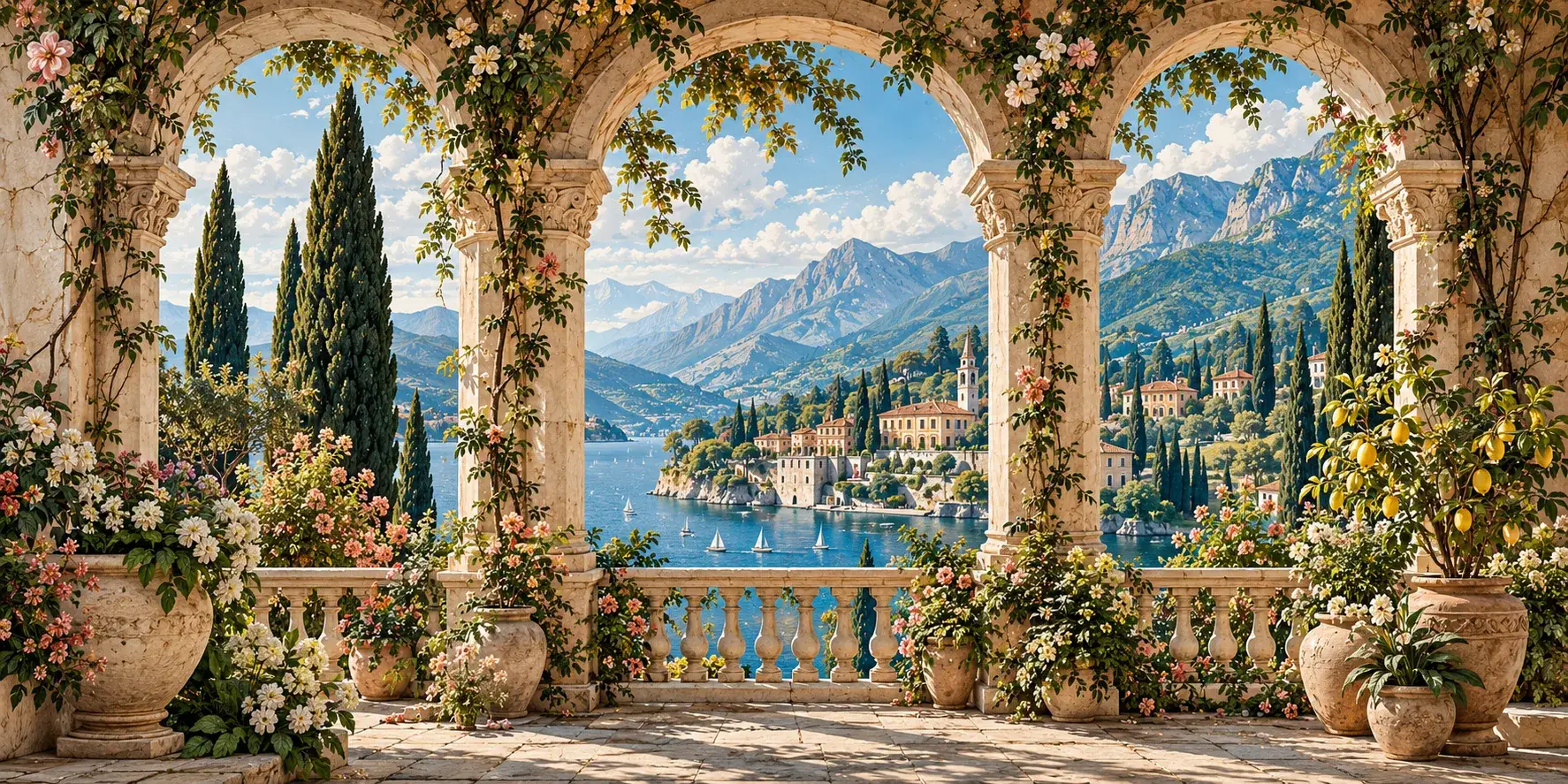 Giardino Segreto — wzór tapety Affresco